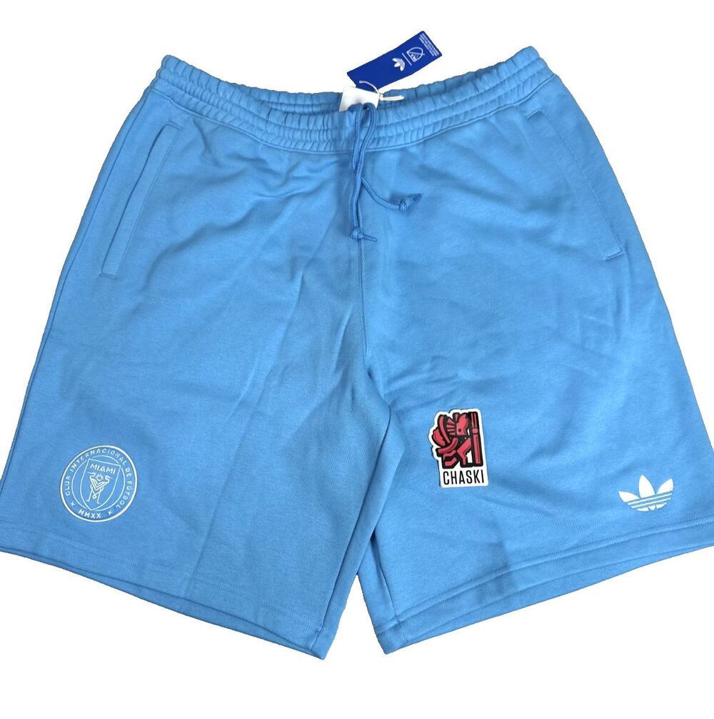 Adidas Inter Miami FC 2025 Blue Player Travel Sweat Shorts Men's XL JM7302